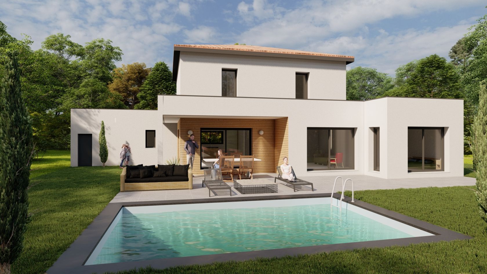 Maison 129 m² avec terrain à ANDREZIEUX-BOUTHEON (42)